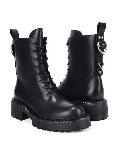 Жіночі черевики MIRATON шкіряні чорні - фото 5 - Miraton