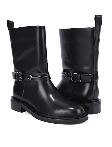 Женские ботинки Attizzare кожаные черные - фото 2 - Miraton