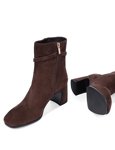 Женские ботинки Attizzare велюровые коричневые - фото 2 - Miraton