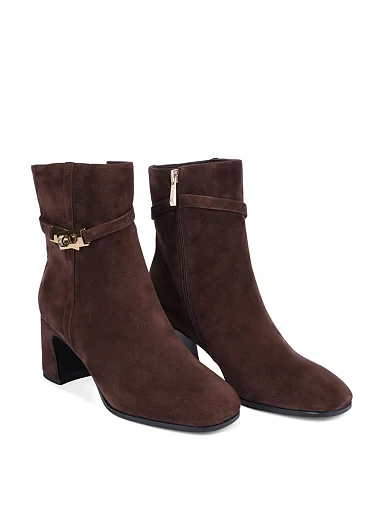 Женские ботинки Attizzare велюровые коричневые - фото 3 - Miraton