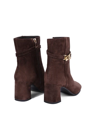 Женские ботинки Attizzare велюровые коричневые - фото 4 - Miraton