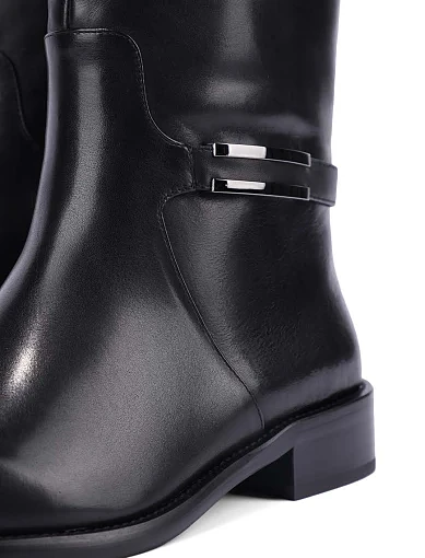 Жіночі ботфорти MIRATON шкіряні чорні - фото 2 - Miraton