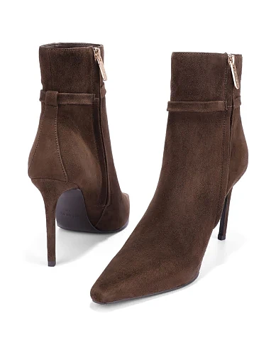 Жіночі черевики MiaMay велюрові коричневі - фото 3 - Miraton