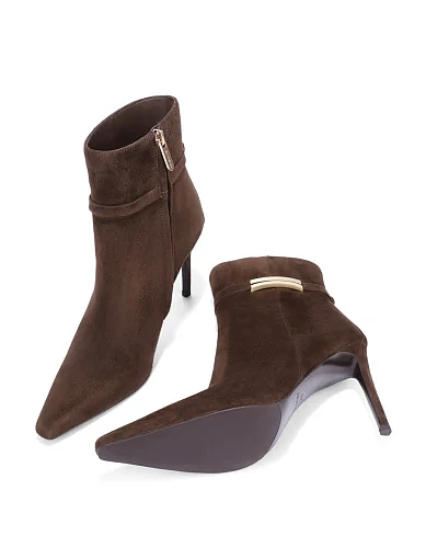 Жіночі черевики MiaMay велюрові коричневі - фото 6 - Miraton