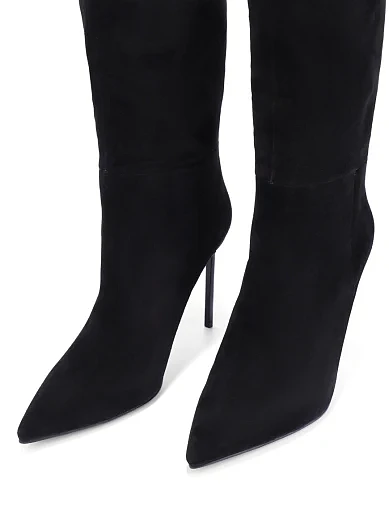 Жіночі чоботи MiaMay велюрові чорні - фото 5 - Miraton