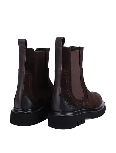 Жіночі черевики челсі Attizzare велюрові коричневі(AT0146R-358-1371) - фото 4 - Miraton