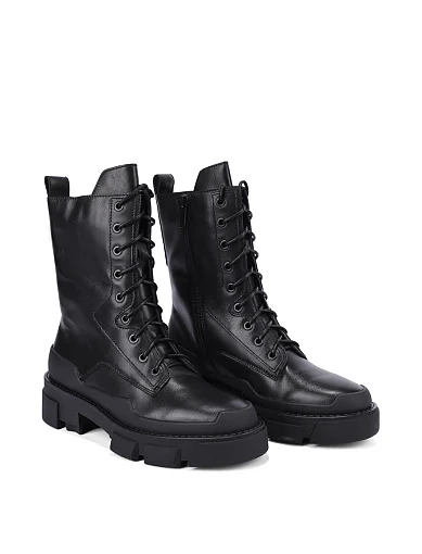 Жіночі черевики MIRATON шкіряні чорні - фото 3 - Miraton