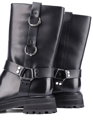 Жіночі черевики MIRATON шкіряні чорні - фото 5 - Miraton