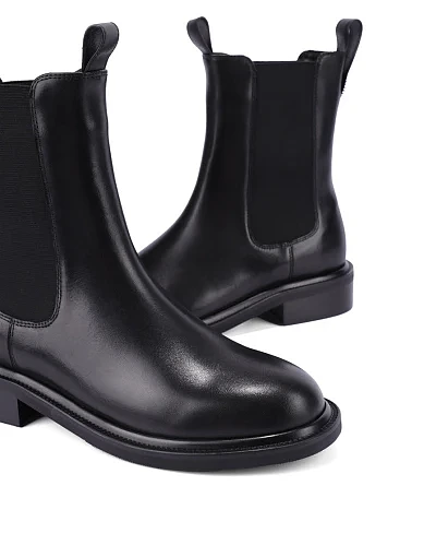 Жіночі черевики челсі MIRATON шкіряні чорні - фото 2 - Miraton