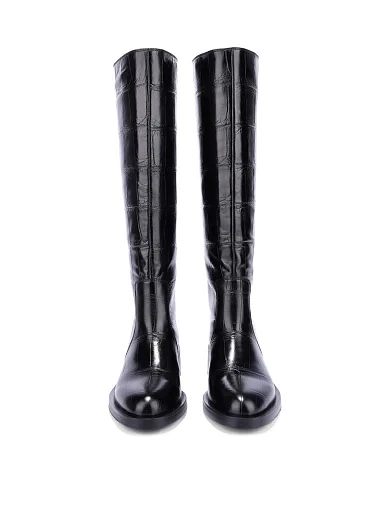 Женские сапоги Attizzare кожаные черные - фото 2 - Miraton