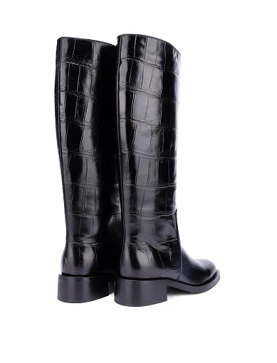 Женские сапоги Attizzare кожаные черные - фото 4 - Miraton