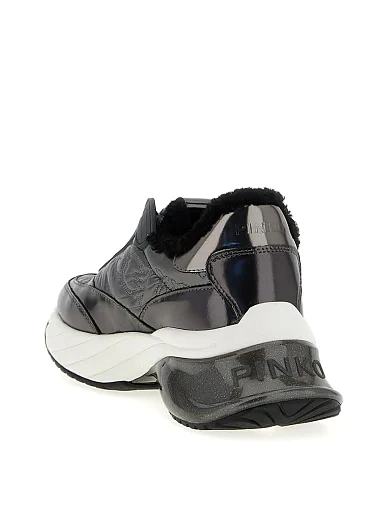 Жіночі кросівки Pinko шкіряні сірі - фото 3 - Miraton