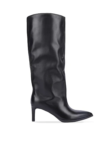 Жіночі чоботи MIRATON шкіряні чорні - фото 2 - Miraton