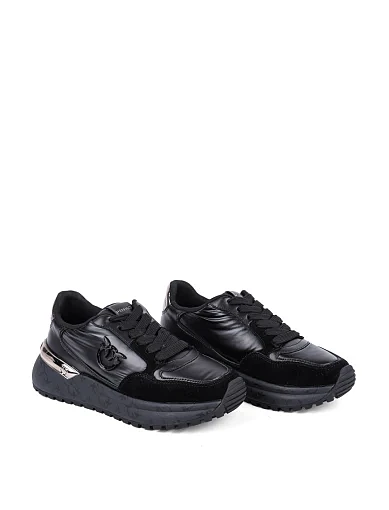 Жіночі кросівки Pinko шкіряні чорні - фото 3 - Miraton