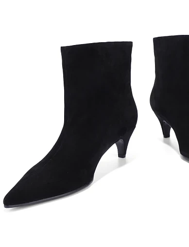 Жіночі черевики MIRATON велюрові чорні - фото 3 - Miraton