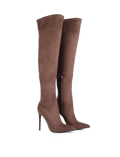 Жіночі ботфорти Mia May коричневі - фото 2 - Miraton