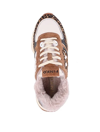 Жіночі кросівки Pinko шкіряні бежеві - фото 5 - Miraton