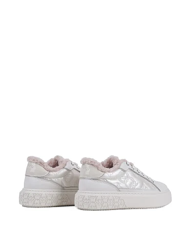 Жіночі кеди Pinko шкіряні рисового кольору - фото 4 - Miraton