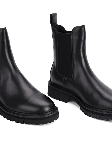 Женские ботинки челси MIRATON кожаные черные - фото 5 - Miraton