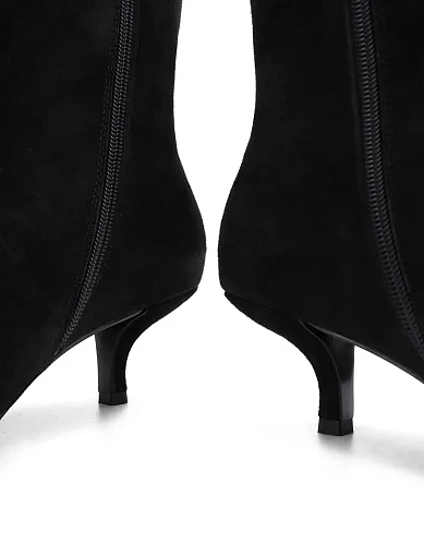 Жіночі черевики MIRATON велюрові чорні - фото 2 - Miraton