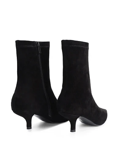 Жіночі черевики MIRATON велюрові чорні - фото 4 - Miraton