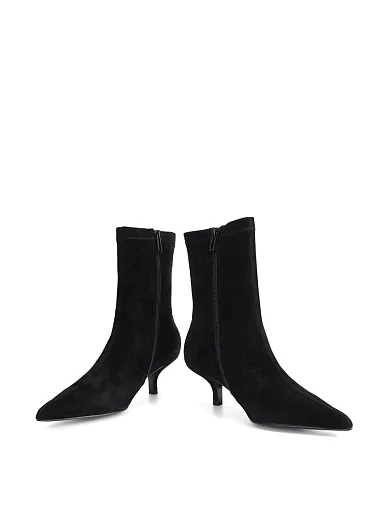 Жіночі черевики MIRATON велюрові чорні - фото 5 - Miraton