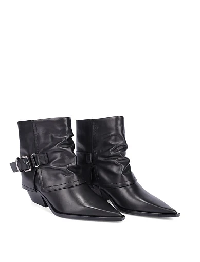 Жіночі черевики MIRATON шкіряні чорні - фото 3 - Miraton