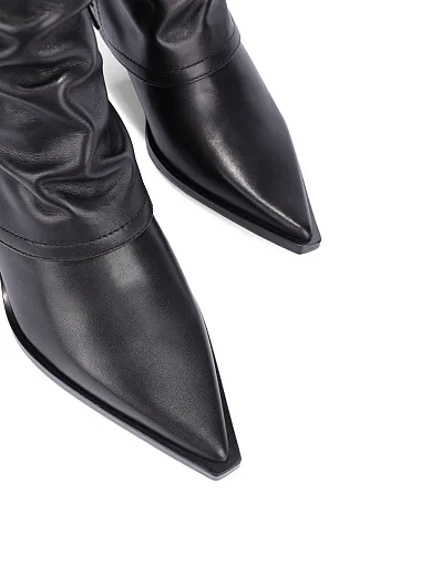 Жіночі черевики MIRATON шкіряні чорні - фото 5 - Miraton