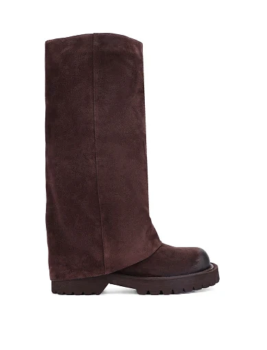 Жіночі чоботи MIRATON велюрові коричневі - фото 2 - Miraton