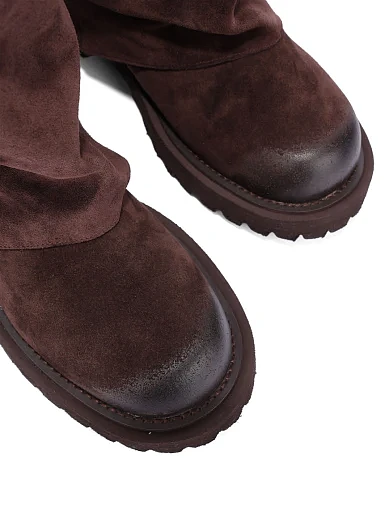 Жіночі чоботи MIRATON велюрові коричневі - фото 6 - Miraton