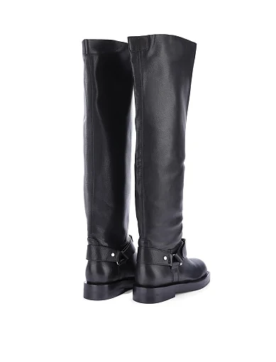 Жіночі ботфорти MIRATON шкіряні чорні - фото 5 - Miraton