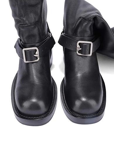 Жіночі ботфорти MIRATON шкіряні чорні - фото 6 - Miraton