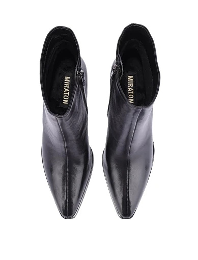 Жіночі черевики MIRATON шкіряні чорні - фото 5 - Miraton