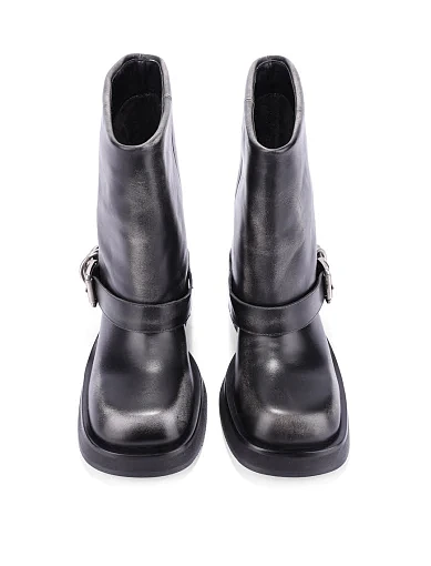 Жіночі черевики MIRATON шкіряні чорні - фото 5 - Miraton