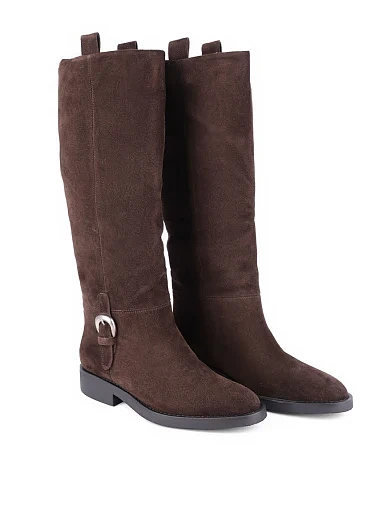 Жіночі чоботи MIRATON велюрові коричневі - фото 3 - Miraton