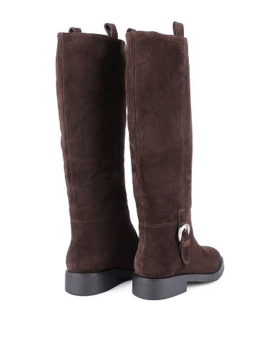 Жіночі чоботи MIRATON велюрові коричневі - фото 4 - Miraton
