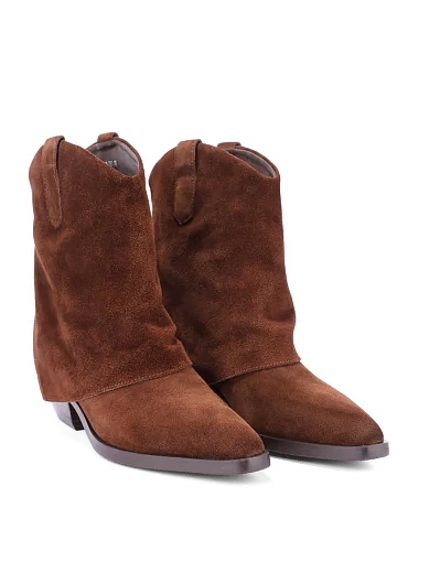 Жіночі черевики MIRATON велюрові коричневі - фото 3 - Miraton