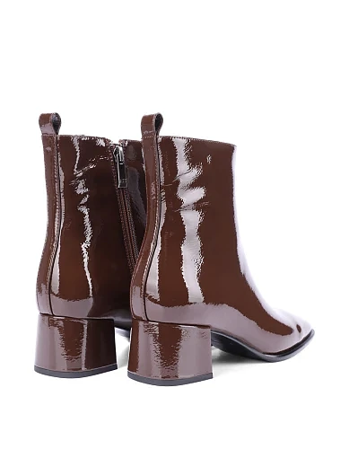 Женские ботинки Attizzare из наплака коричневые - фото 4 - Miraton