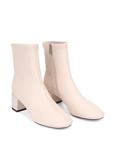 Жіночі черевики MIRATON шкіряні рисового кольору - фото 4 - Miraton