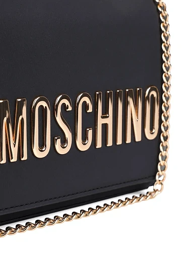 Жіноча сумка крос-боді Love Moschino з екошкіри чорна - фото 4 - Miraton