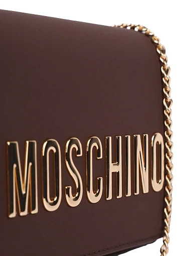 Жіноча сумка Love Moschino з екошкіри коричнева(JC4103PP1NKD0301) - фото 4 - Miraton