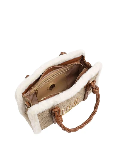 Жіноча сумка з екошкіри бежева(JC4387PP0NKH120A) - фото 5 - Miraton