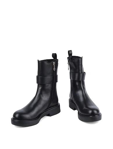 Жіночі черевики Love Moschino шкіряні чорні - фото 2 - Miraton