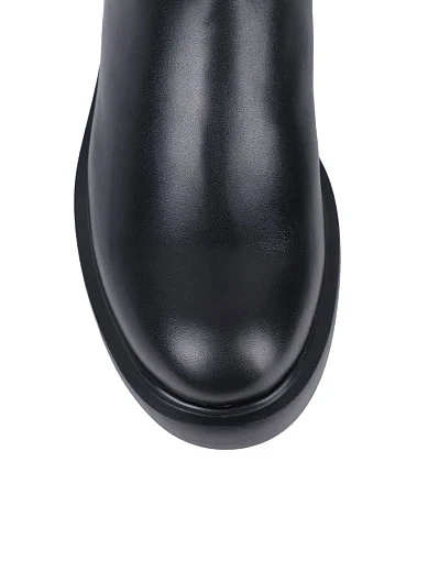 Жіночі черевики Love Moschino шкіряні чорні - фото 5 - Miraton