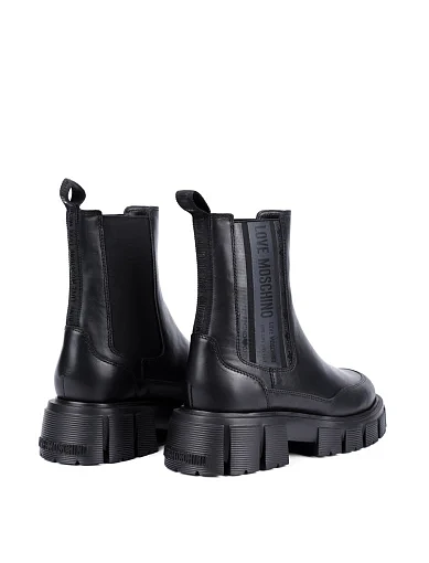 Жіночі черевики Love Moschino шкіряні чорні - фото 4 - Miraton