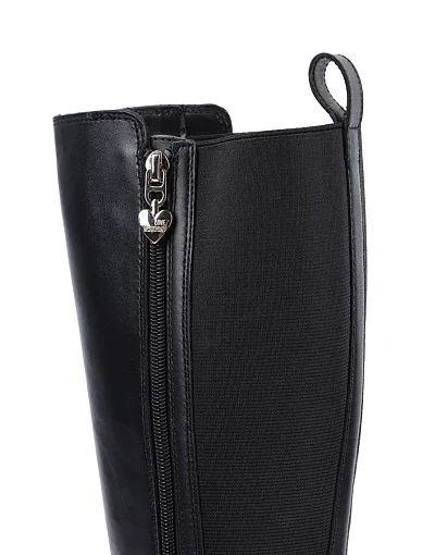 Жіночі чоботи Love Moschino шкіряні чорні - фото 5 - Miraton