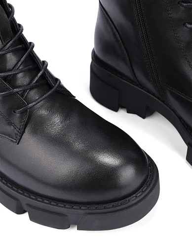 Женские ботинки кожаные черные - фото 6 - Miraton