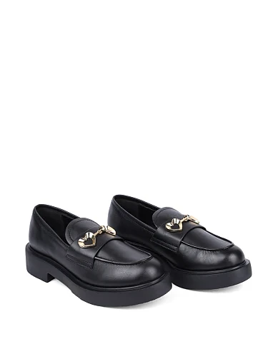 Жіночі туфлі Love Moschino шкіряні чорні - фото 3 - Miraton