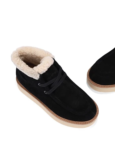 Жіночі черевики Attizzare велюрові чорні(7861-2) - фото 2 - Miraton