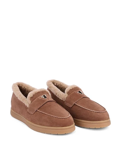 Жіночі слипери велюрові бежеві(Y078-50) - фото 3 - Miraton